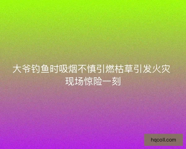 大爷钓鱼时吸烟不慎引燃枯草引发火灾 现场惊险一刻