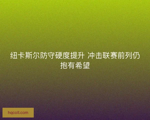 纽卡斯尔防守硬度提升 冲击联赛前列仍抱有希望