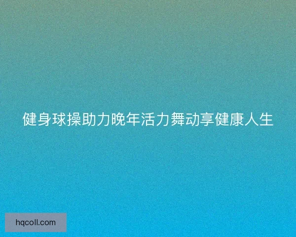健身球操助力晚年活力舞动享健康人生